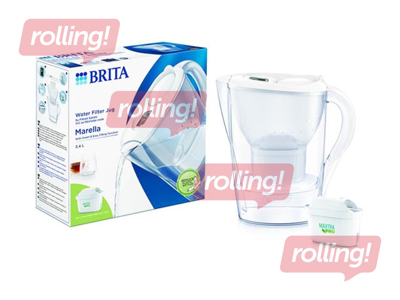 Ūdens filtrakrūze Brita Marella, Mxpro, balta, 2.4l