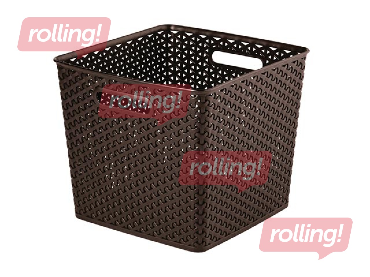 Grozs My Style kvadrāts, 25l, 35,5x32,5x28 cm, tumši brūns