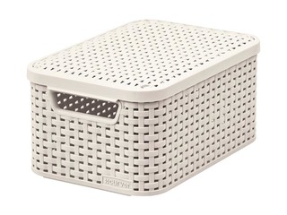 Kaanega kast Style S, 29,1 x 19,8 x 14,2  cm, kreemikas