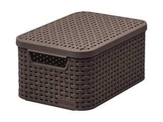 Kaanega kast Style S, 29,1 x 19,8 x 14,2 cm, tumepruun