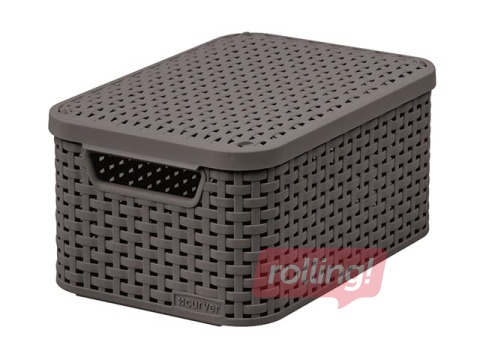Box with lid Style S, 29.1x19.8x14.2 cm, dark gray