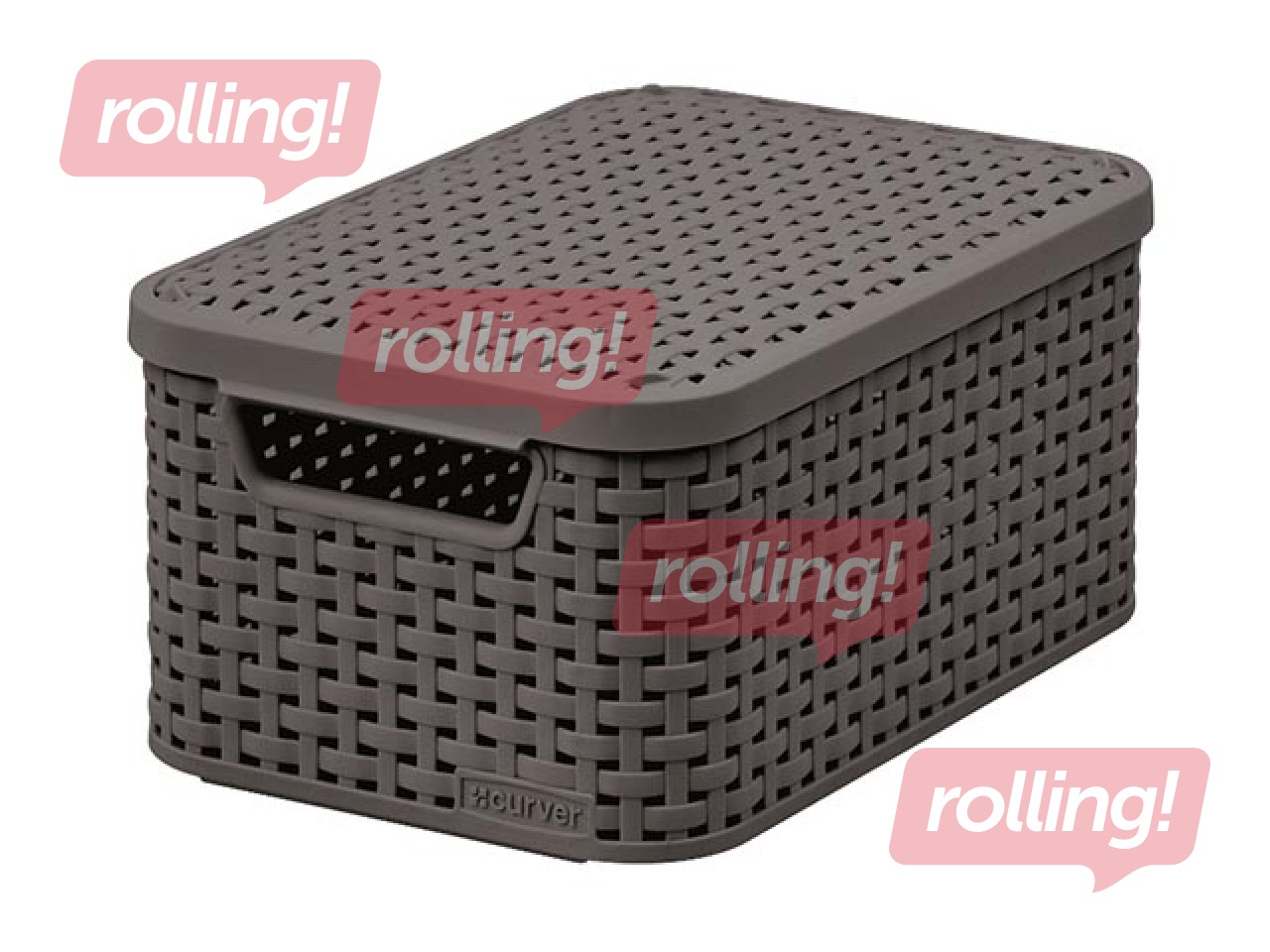 Box with lid Style S, 29.1x19.8x14.2 cm, dark gray