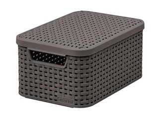 Kaste ar vāku Curver Style S, tumši peleka, 29,1x19,8x14,2cm