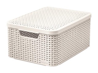 Kaste ar vāku Curver Style M, krēmkrāsā, 39,3x29,3x18,7cm