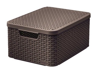 Kaanega kast Style M, 39,3 x 29,3 x 18,7 cm, tumepruun