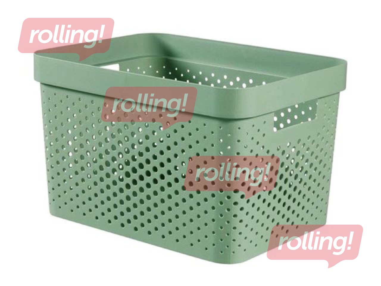 Kaste uzglabāšanai Curver Infinity Recycled, zaļa, 17l