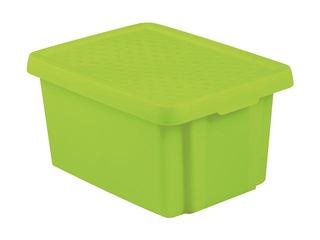 Kaste uzglabāšanai ar vāku Curver Essentials, zaļa, 16l