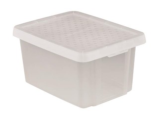 Kaste uzglabāšanai ar vāku Curver Essentials, caurspīdīga, 16l