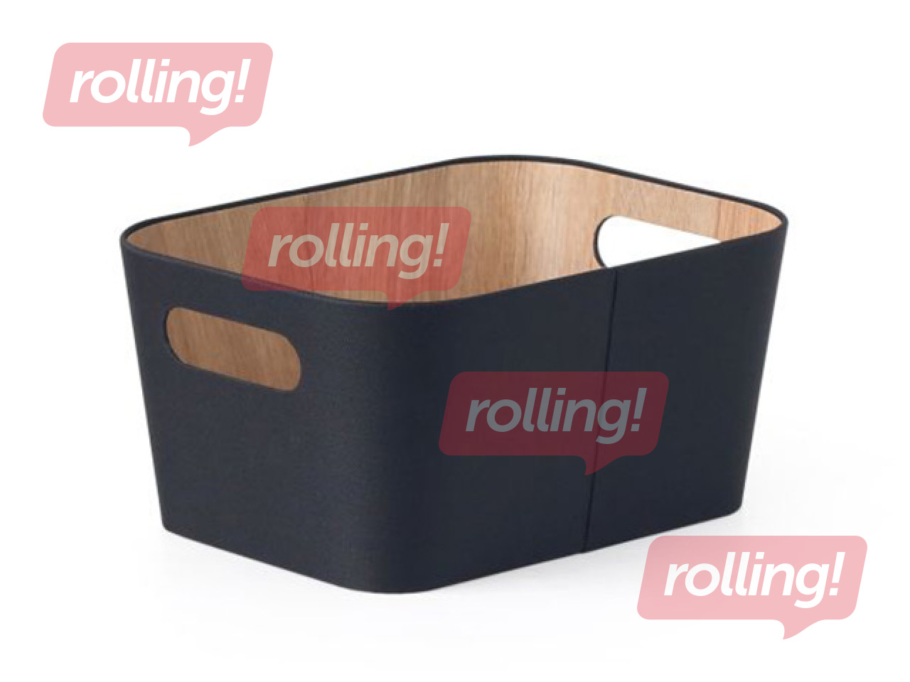 Короб для хранения Kitchisimo, чёрный, 23×30×15cм