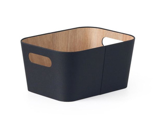 Storage box Kitchisimo, black, 23×30×15cm