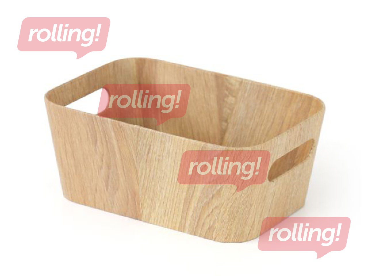 Uzglabāšanas kaste Kitchisimo, koka efekts, 26x18x11cm