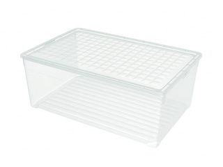 Kaste Curver Textile Box, ar vāku, caurspīdīga, 45l, 59.6x39.4x23cm