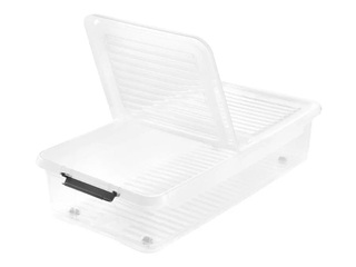 Hoiukast Keeeper Leo, kaanega, ratastel, läbipaistev, 33l