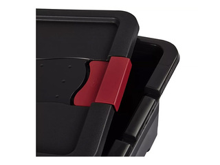 Storage box Keeeper Eckhart, with lid, grey, 83l