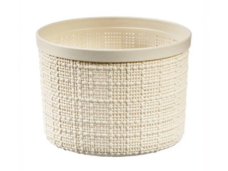 Uzglabāšanas kaste Curver, Jute, ar vāku, krēmkrāsas, Ø17x13cm, 2l