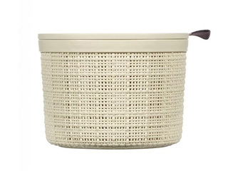 Uzglabāšanas kaste Curver, Jute, ar vāku, krēmkrāsas, Ø17x13cm, 2l