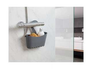 Dušas organizators Tatay, uzkarināms, pelēks, 25x9x28cm