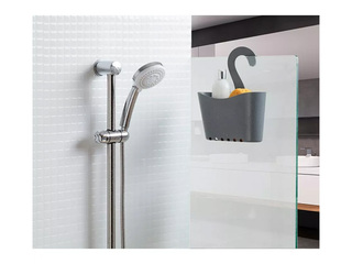 Полка для ванной комнаты Tatay, подвесная, серая, 25x9x28cm