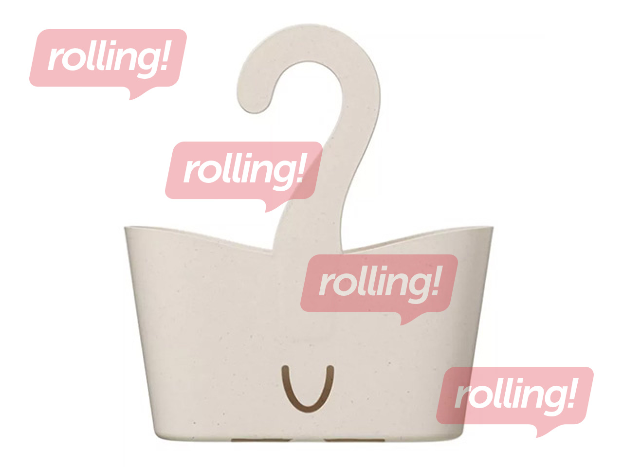 Dušas organizators Tatay Ecohome, uzkarināms, bēšs, 25x9x28cm