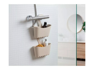Полка для ванной комнаты Tatay Ecohome, подвесная, бежевая, 25x9x28cm