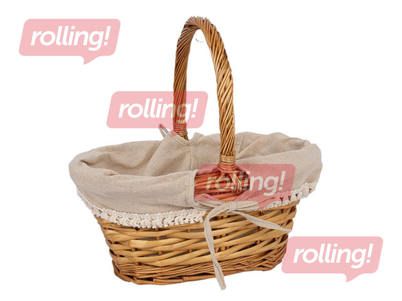 Корзина Maxine, с ручкой и текстильной подкладкой, 31x23x30см