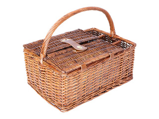 Picnic basket Gino, for 4 persons, with handle, 46x33x22/40cm