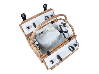 Piknika grozs Gino, ar rokturi, 4 personām, 47x31x23/28/38cm
