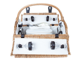 Piknika grozs Gino, ar rokturi, 4 personām, 47x31x23/28/38cm