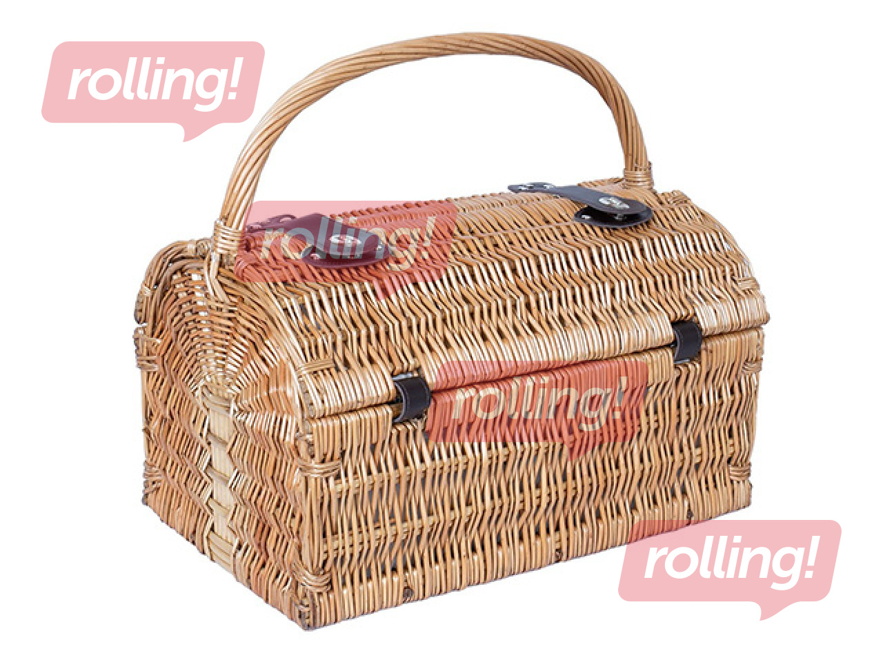 Piknika grozs Gino, ar rokturi, 4 personām, 47x31x23/28/38cm