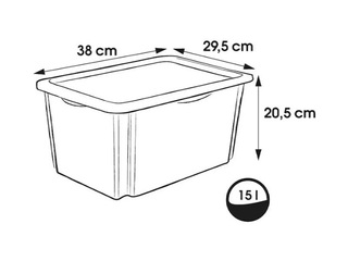 Uzglabāšanas kaste Keeeper Karolina Winnie the Pooh, ar vāku, caurspīdīga, 38x29.5x20.5cm, 15l