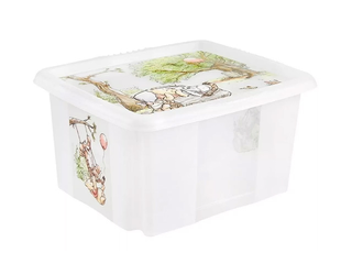 Uzglabāšanas kaste Keeeper Karolina Winnie the Pooh, ar vāku, caurspīdīga, 42.5x35.5x22.5cm, 24l
