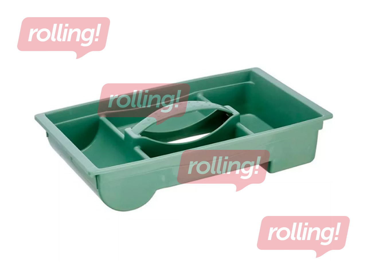 Uzglabāšanas kaste Keeeper Patryk Winnie the Pooh, ar vāku un organizatoru, caurspīdīga, zaļa,