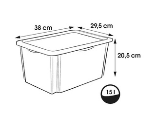 Ящик для хранения Keeeper Karolina Peppa Pig, с крышкой, прозрачный, 38x29.5x20.5см, 15л