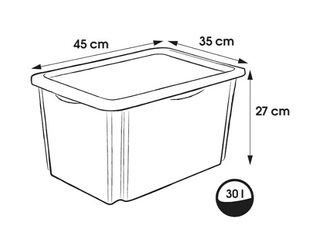 Uzglabāšanas kaste Keeeper Karolina Peppa Pig, ar vāku, caurspīdīga, 45x35x27cm, 30l