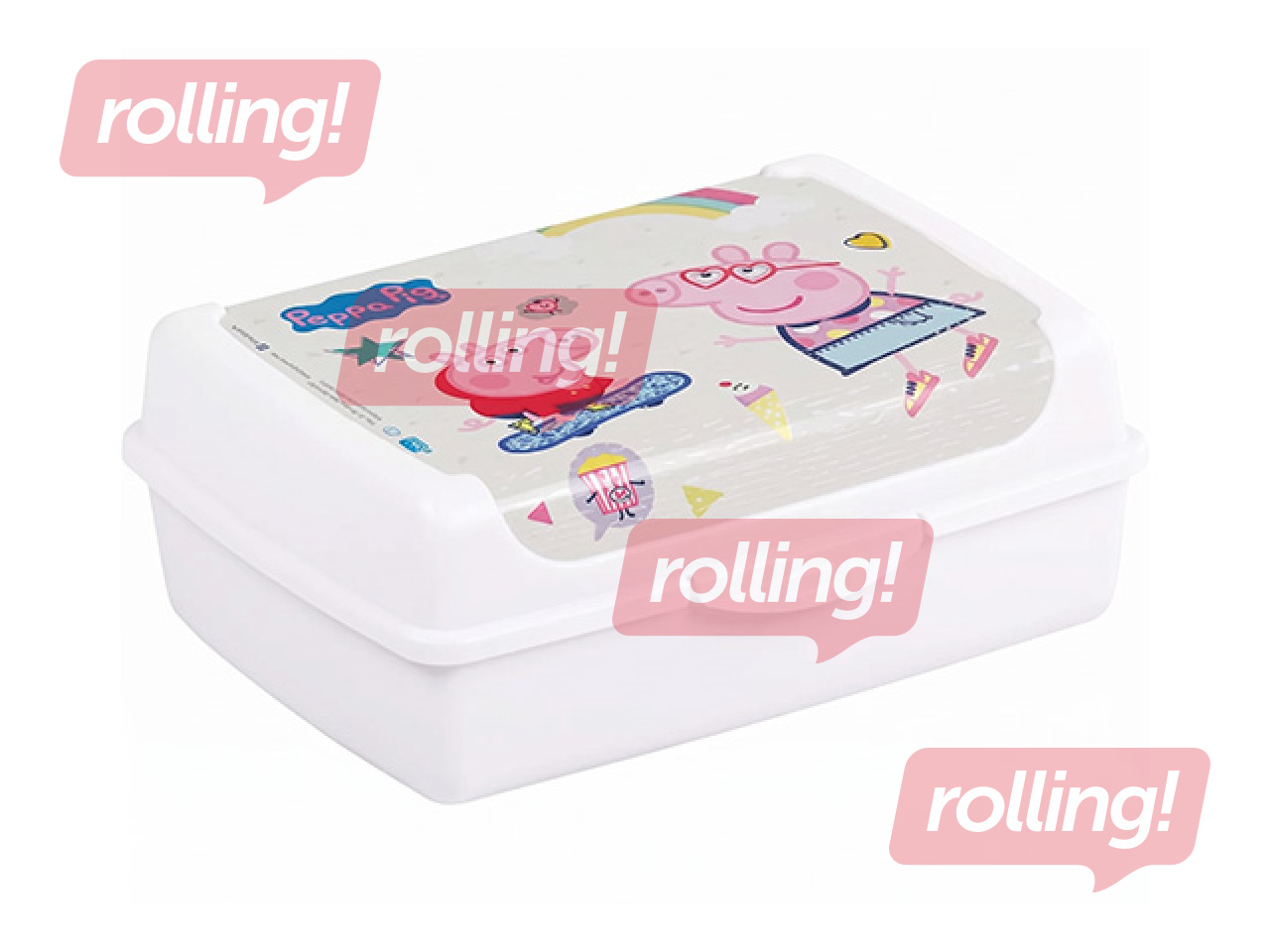 Контейнер для хранения продуктов Keeeper Olek Peppa Pig, белый, 1л