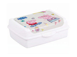 Uzglabāšanas trauks pārtikai Keeeper Olek Peppa Pig, balts, 1l