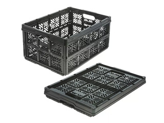 Transpordikast Keeeper, kokkupandav, plastist, must, 32l