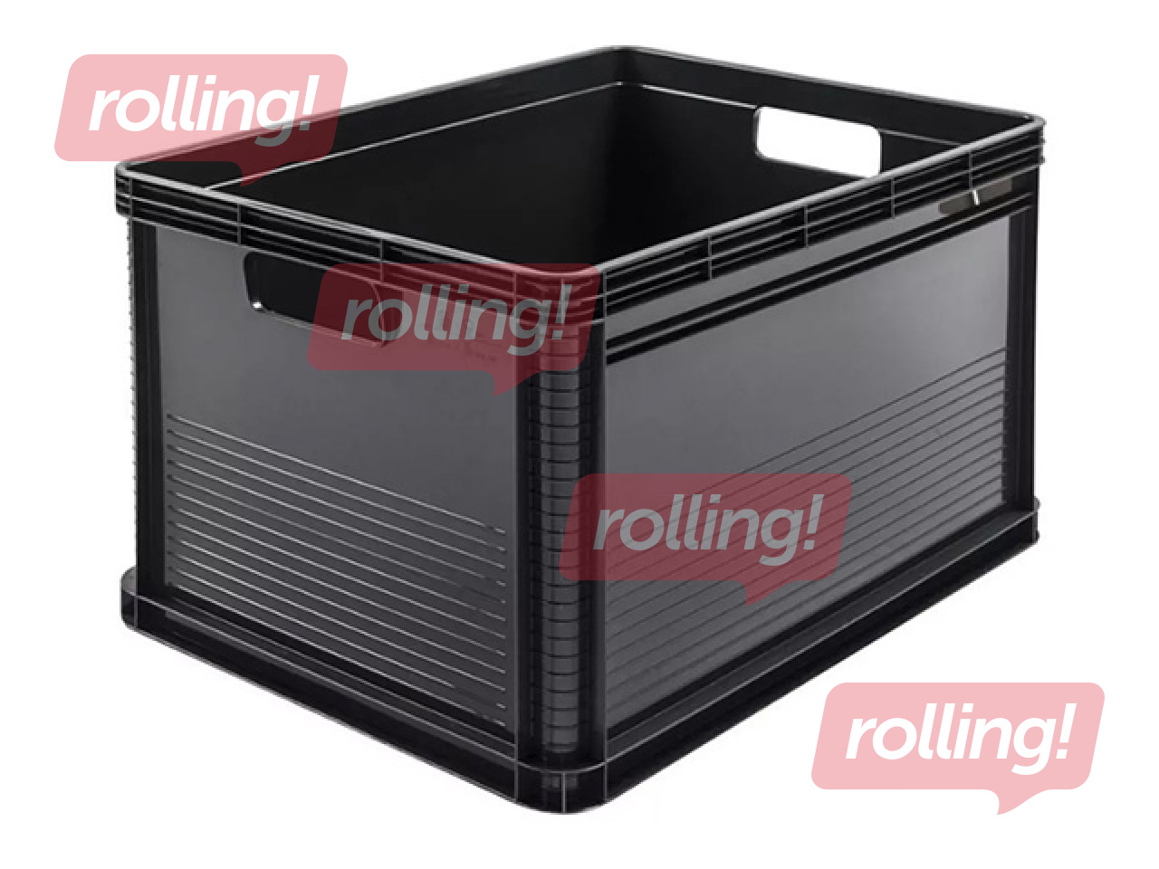 Transportēšanas kaste Keeeper Robert, plastmasas, grafīta krāsā, 64l