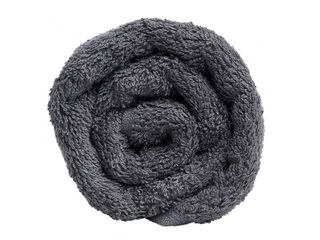 Terry towel, dark grey, 50x70cm