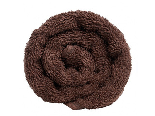 Terry towel, dark brown, 70x140cm