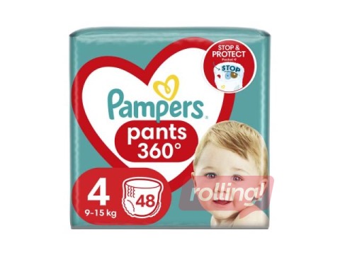 Autiņbiksītes Pampers Maxi Pack 4 (9-15 kg) biksītes, 48 gab.