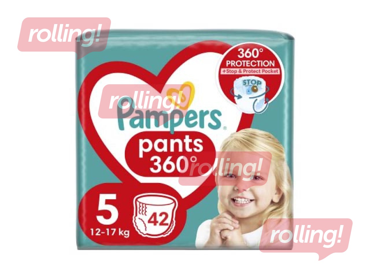 Autiņbiksītes Pampers Maxi Pack 5 (12-17 kg) biksītes, 42 gab.