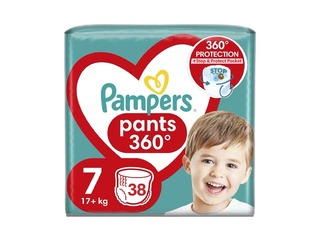 Autiņbiksītes Pampers Maxi Pack 7 (15 + kg) biksītes, 38 gab.