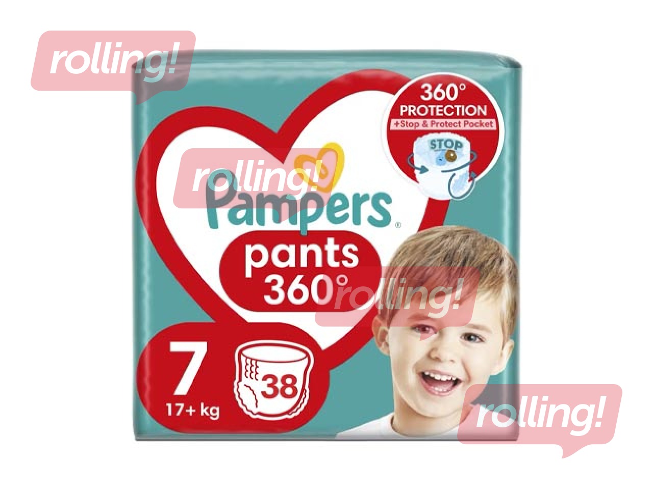 Autiņbiksītes Pampers Maxi Pack 7 (15 + kg) biksītes, 38 gab.