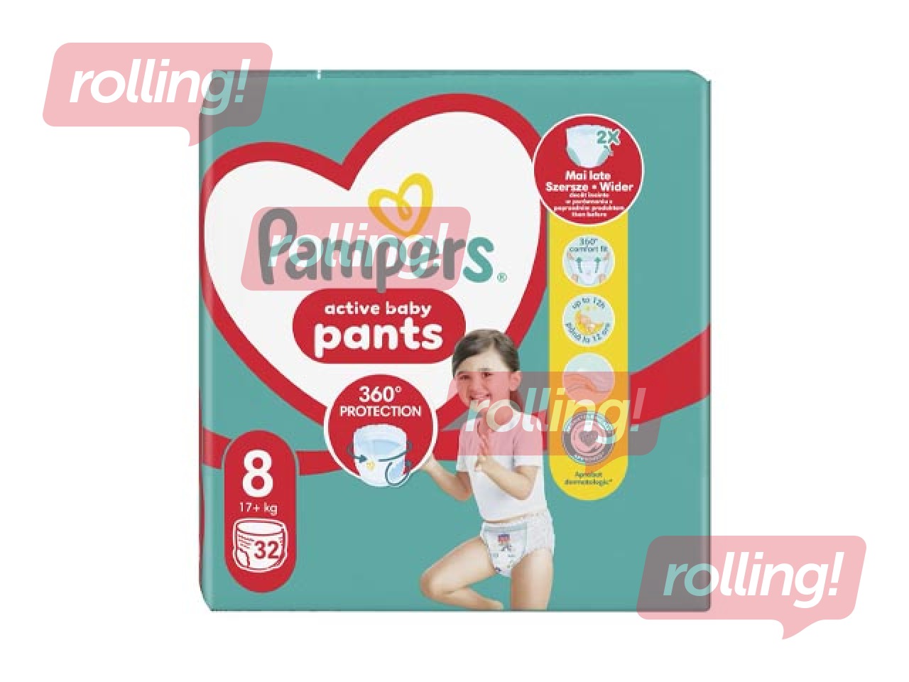 Autiņbiksītes Pampers Jumbo Pack 8 (17+ kg) biksītes, 32 gab.