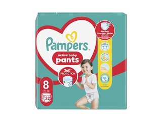 Подгузники-трусики Pampers Jumbo Pack 8 (17+ кг), 32 шт.