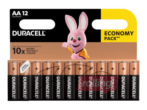 Patareid Duracell Alkaline, 1.5V, AA, 12 tk.