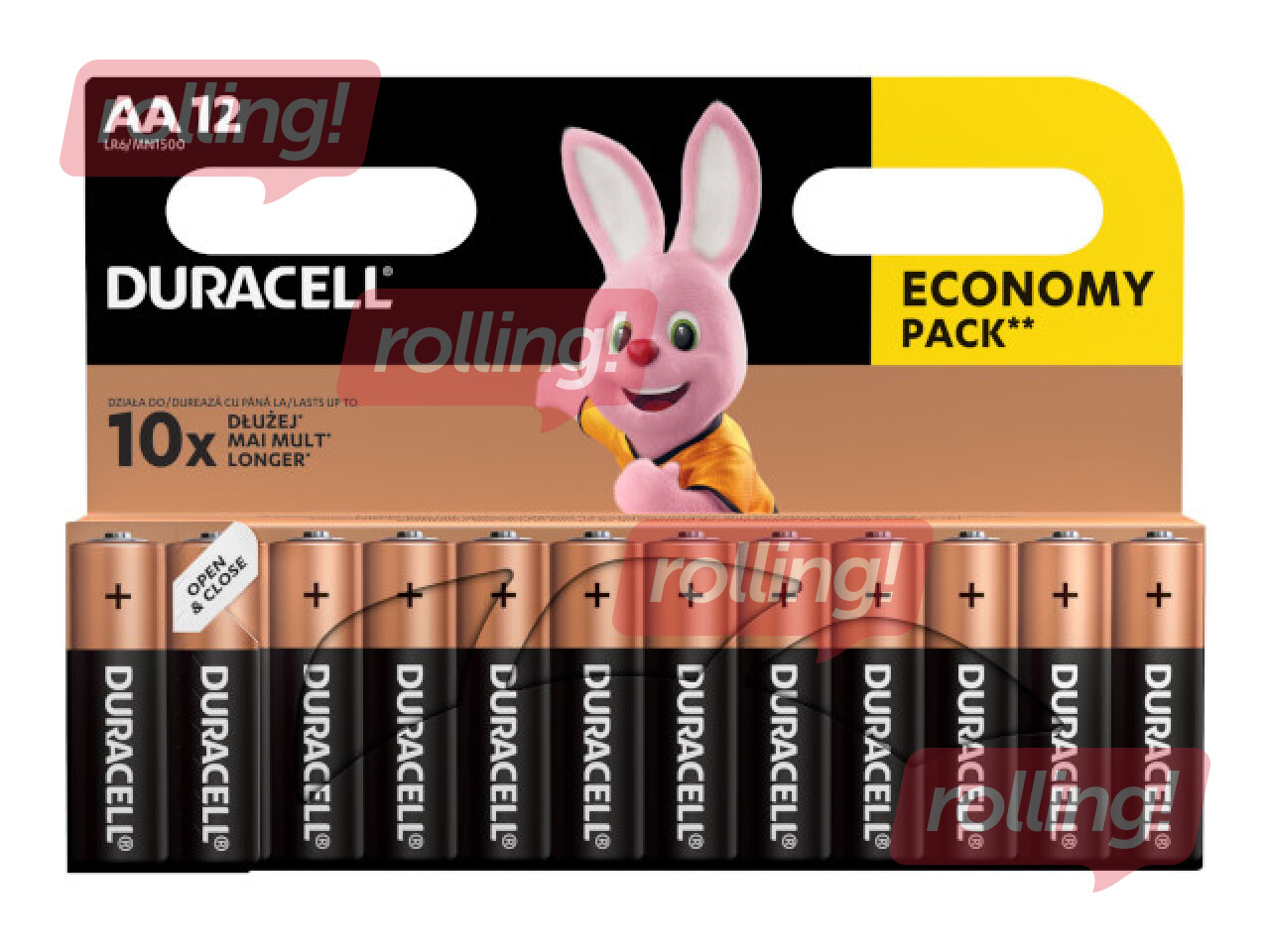 Patareid Duracell Alkaline, 1.5V, AA, 12 tk.