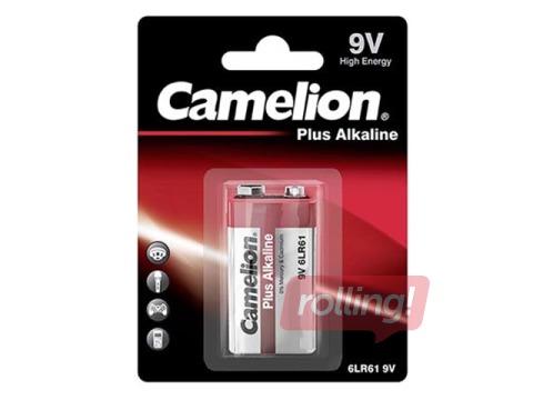 Baterija Camelion Alkaline, 9 V,B1  1 gab.