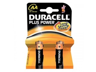Батарейки Duracell Alkaline, AA, 1.5V, 2 шт.     